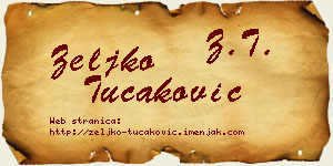 Željko Tucaković vizit kartica